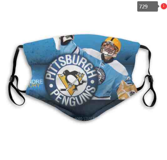 Pittsburgh Penguins NHL Hockey Teams Waterproof Breathable Adjustable Kid Adults Face Masks  729