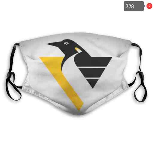 Pittsburgh Penguins NHL Hockey Teams Waterproof Breathable Adjustable Kid Adults Face Masks  728