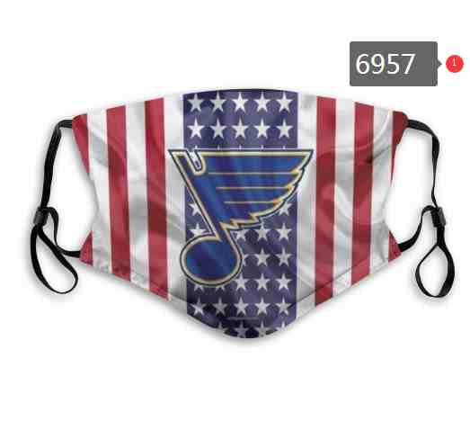 St. Louis Blues  NHL Hockey Teams Waterproof Breathable Adjustable Kid Adults Face Masks  6957