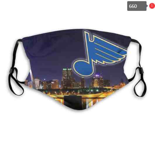 St. Louis Blues  NHL Hockey Teams Waterproof Breathable Adjustable Kid Adults Face Masks  660