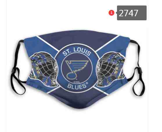 St. Louis Blues  NHL Hockey Teams Waterproof Breathable Adjustable Kid Adults Face Masks  2747