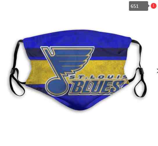 St. Louis Blues  NHL Hockey Teams Waterproof Breathable Adjustable Kid Adults Face Masks  651