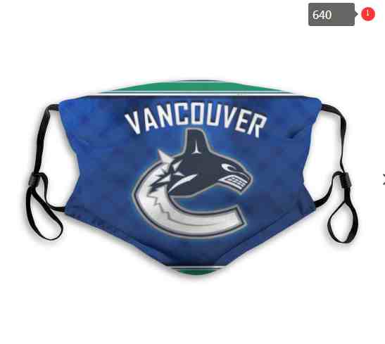 Vancouver Canucks  NHL Hockey Teams Waterproof Breathable Adjustable Kid Adults Face Masks  640