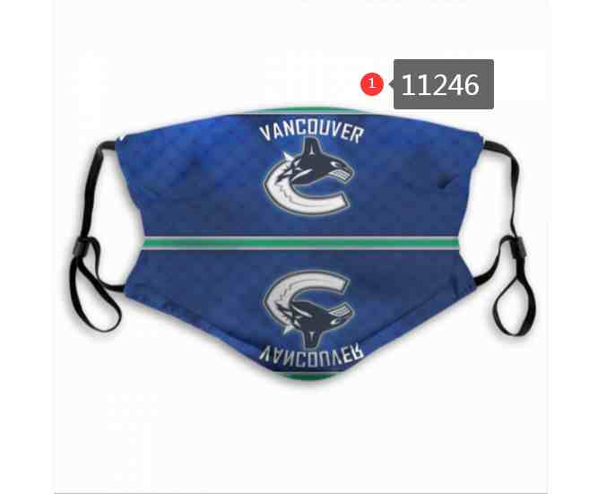 Vancouver Canucks  NHL Hockey Teams Waterproof Breathable Adjustable Kid Adults Face Masks  11246