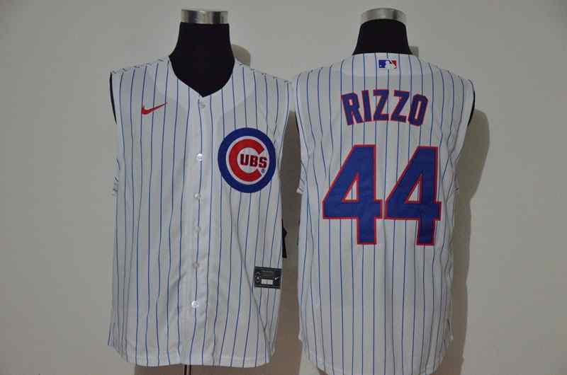 Cubs 44 Anthony Rizzo White Nike Cool Base Sleeveless Jersey