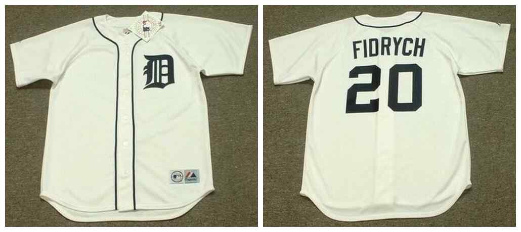 Tigers 20 Mark Fidrych White 1976'S Throwback Cool Base Jersey