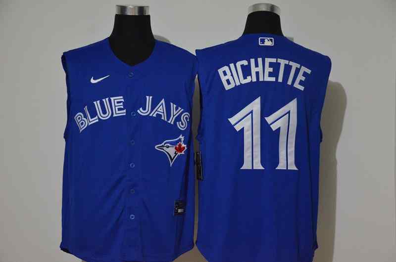 Blue Jays 11 Bo Bichette Royal Nike Cool Base Sleeveless Jersey