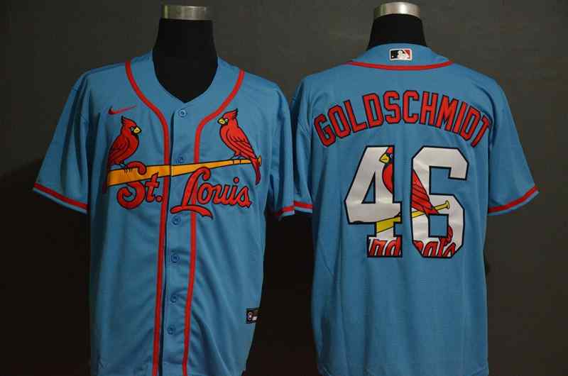 Cardinals-46-Paul-Goldschmidt-Light-Blue-2020-Nike-Cool-Base-Fashion-Jersey