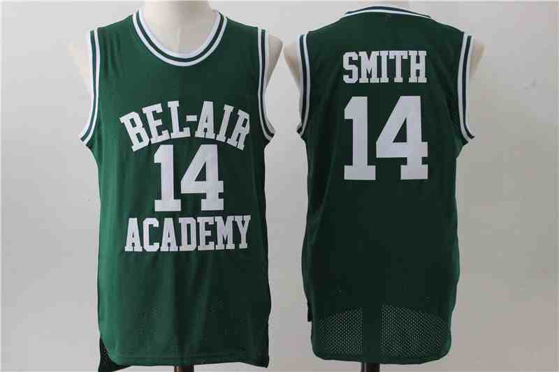 Bel Air Academy 14 Will Smith Green Stitched Movie Jersey