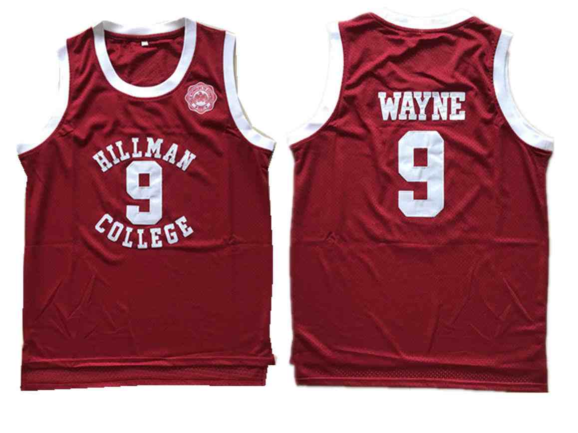Hillman College Theater Dwayne Wayne Red Mesh Stitched Movie Jersey