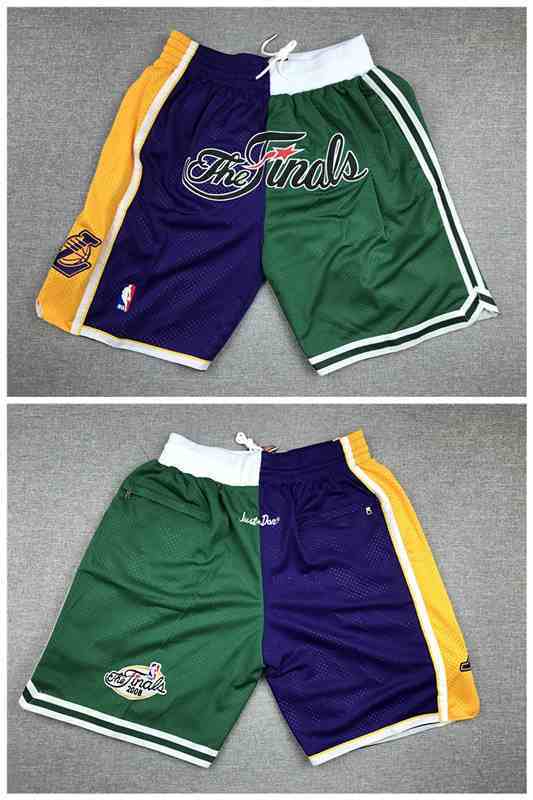 Lakers And Celtics Team 2008 NBA Finals Logo Shorts