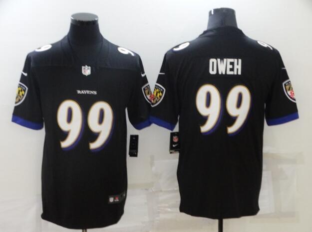 Men's Baltimore Ravens 99 Odafe Oweh Nike Black Limited Jersey