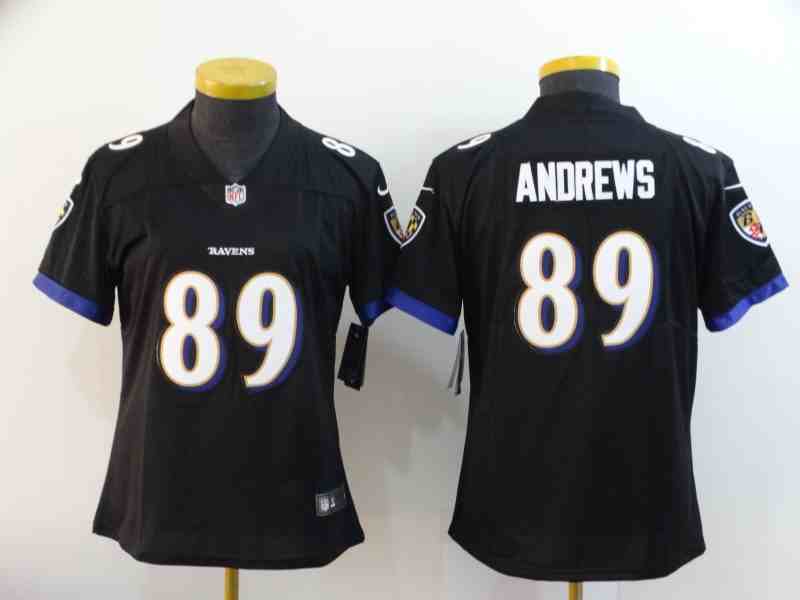 Women's Baltimore Ravens #89 Mark Andrews Black Vapor Untouchable Limited NFL Jersey