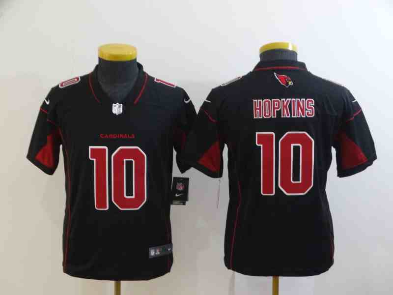 Youth Arizona Cardinals #10 DeAndre Hopkins Black Color Rush Limited Jersey