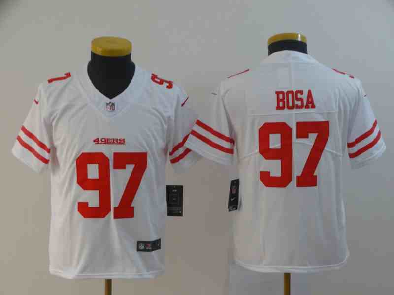 Youth NFL San Francisco 49ers #97 Nick Bosa White Vapor Untouchable Limited Stitched Jersey