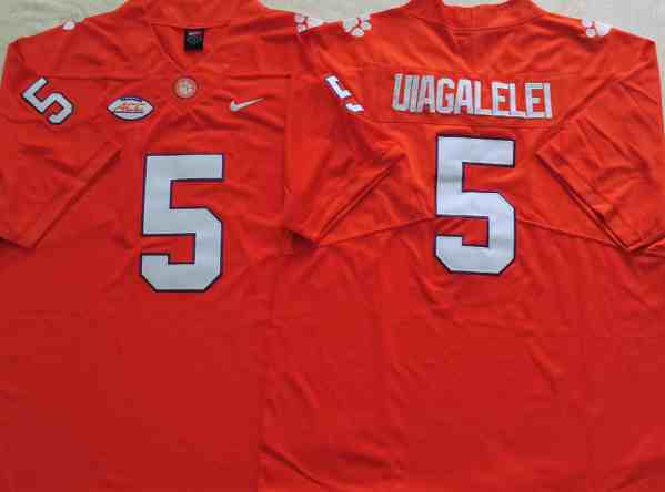NCAA Clemson Tigers Orange #5 UIAGALELEI 2021 new jersey