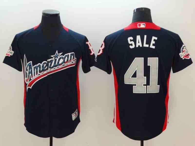 Boston Red Sox 41 Chris Sale Game Navy Blue American League 2018 MLB All-Star MLB Jersey