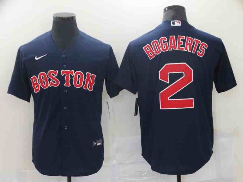 Boston Red Sox #2 Xander Bogaerts Navy Cool Base Jersey