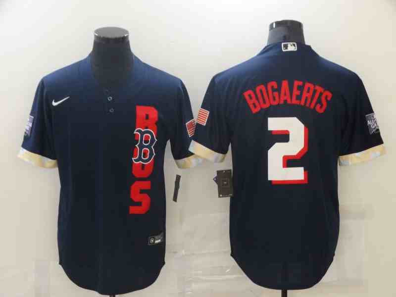 Boston Red Sox #2 Xander Bogaerts Navy 2021 MLB All-Star Game Cool Base Jersey