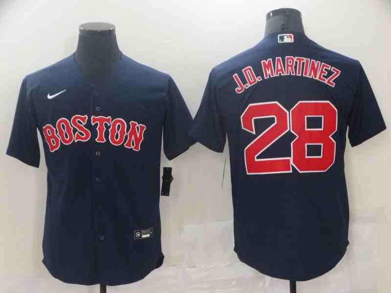 Men Boston Red Sox 28 J.D.Martinez Blue Game 2021 Nike MLB Jersey