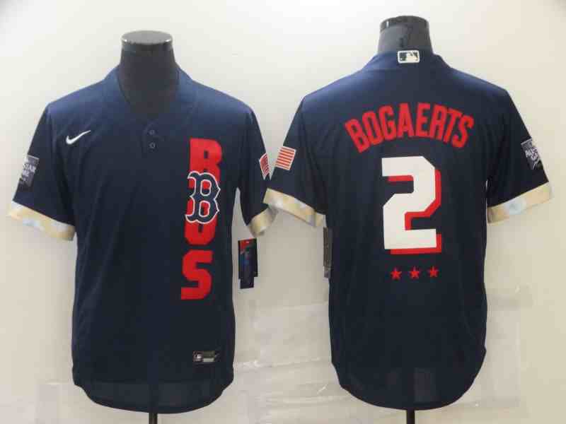 Boston Red Sox #2 Xander Bogaerts Navy 2021 MLB All-Star Game Flex Base Jersey