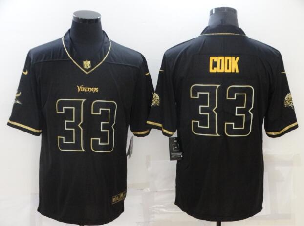 Nike Vikings 33 Dalvin Cook Black Gold Vapor Untouchable Limited Jerseys