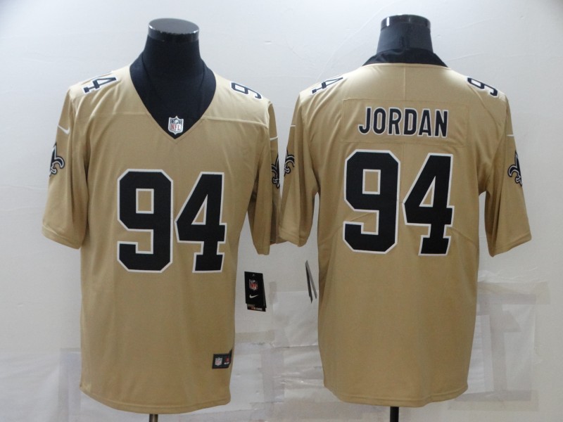 Men's New Orleans Saints 94 Cameron Jordan Gold 2019 Inverted Legend Stitched NFL Nike Limited Jersey