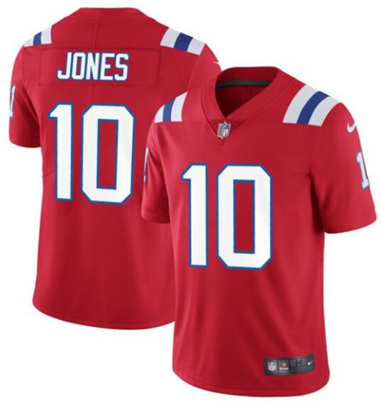 Nike Patriots 10 Mac Jones Red Vapor Limited Jersey