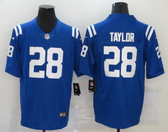 Men's Indianapolis Colts 28 Jonathan Taylor Nike Royal Vapor Limited Jersey