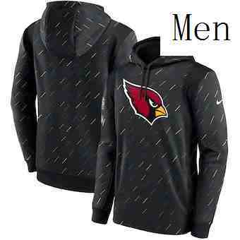 Men Arizona Cardinals Nike Charcoal 2021 NFL Crucial Catch Therma Pullover Hoodie