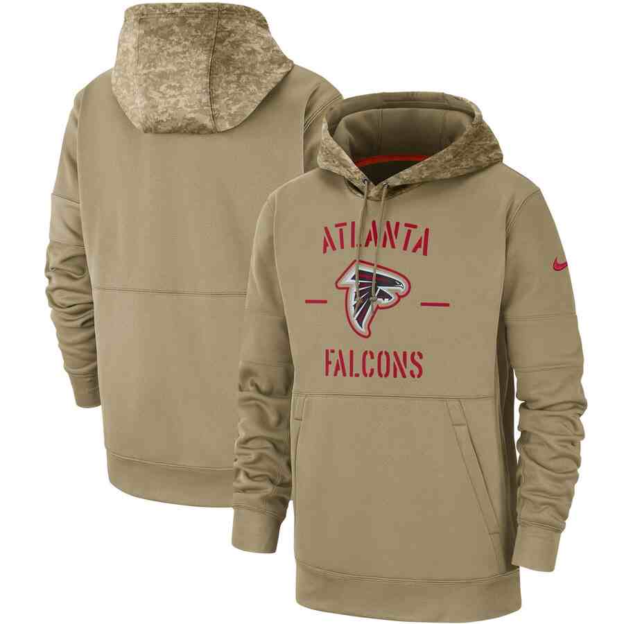 Men's Atlanta Falcons Nike Camo 2019 Salute To Service Therma Performance Pullover Hoodie
