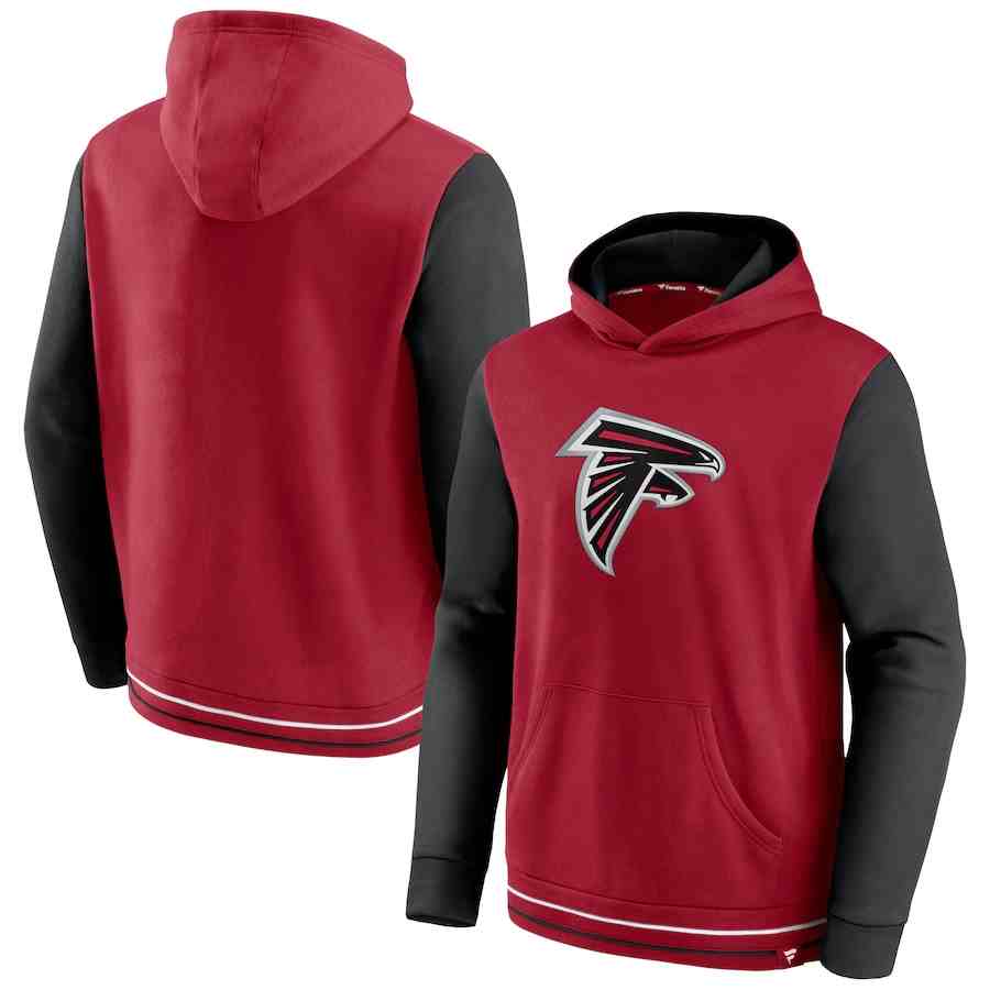 Atlanta Falcons Fanatics Branded Block Party Pullover Hoodie - Red&Black