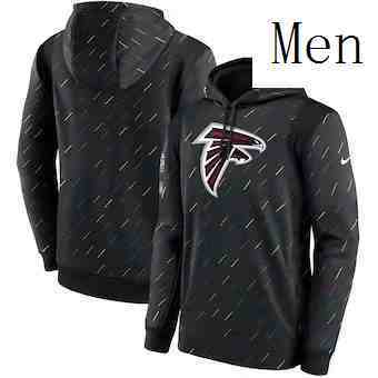 Men Atlanta Falcons Nike Charcoal 2021 NFL Crucial Catch Therma Pullover Hoodie