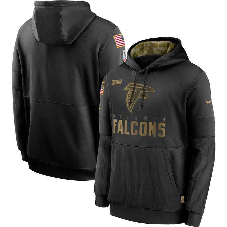Men's Atlanta Falcons Nike Camo 2020 Salute To Service Therma Performance Pullover Hoodie