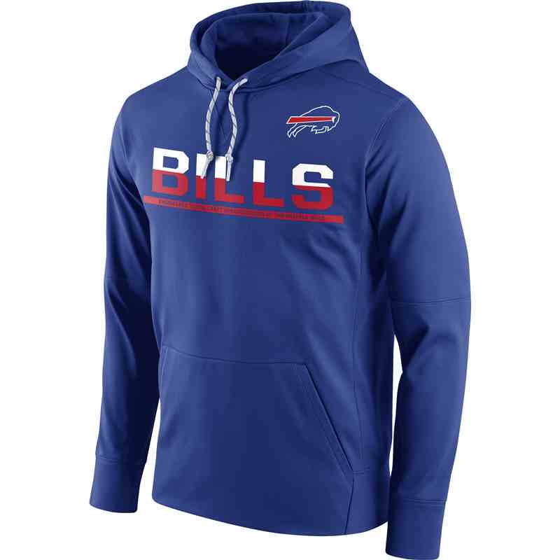 Men's Buffalo Bills Nike Blue Sideline Circuit Pullover Performance Hoodie
