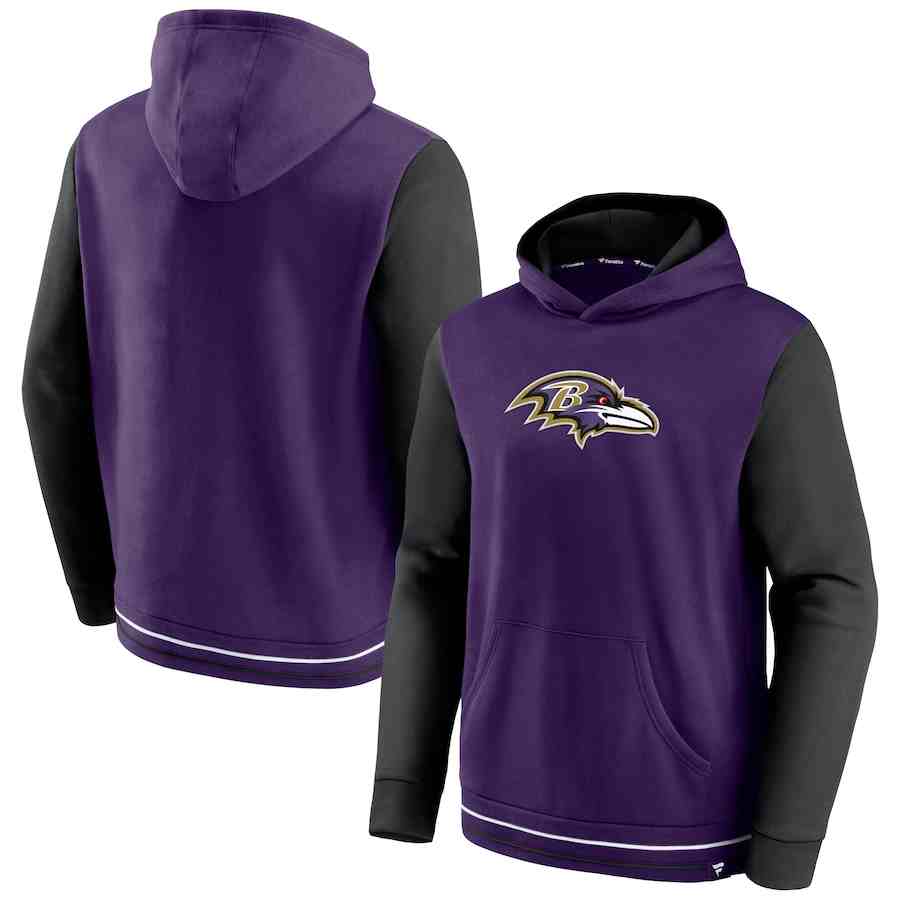 Women's Baltimore Ravens Fanatics Branded Block Party Pullover Hoodie - Purple&Black