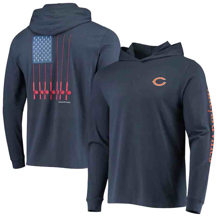Men's Chicago Bears Blue Performance Pullover Hoodie