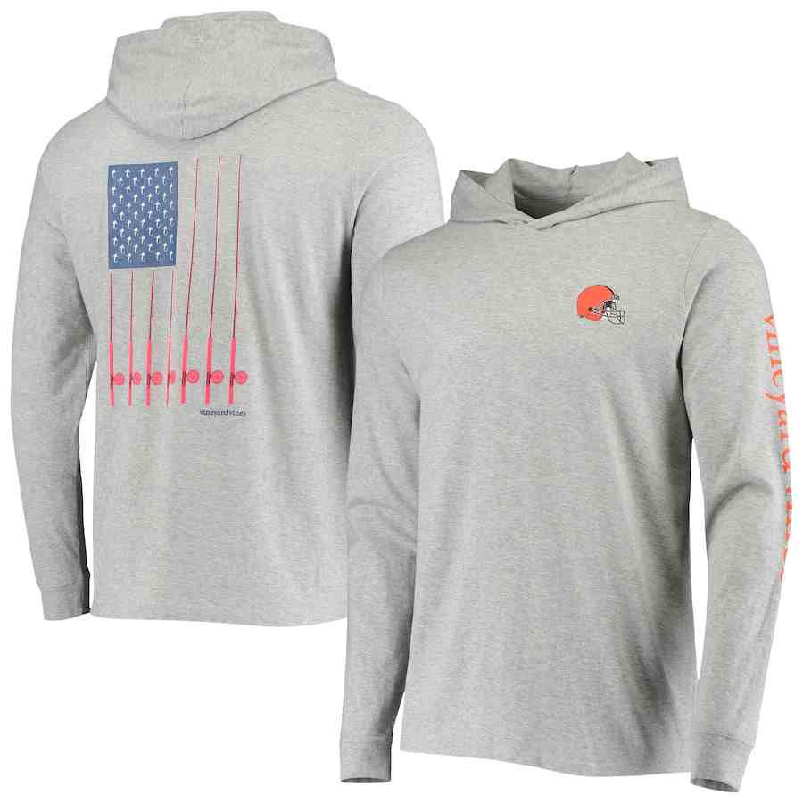 Men's Cleveland Browns Grey Performance Pullover Hoodie