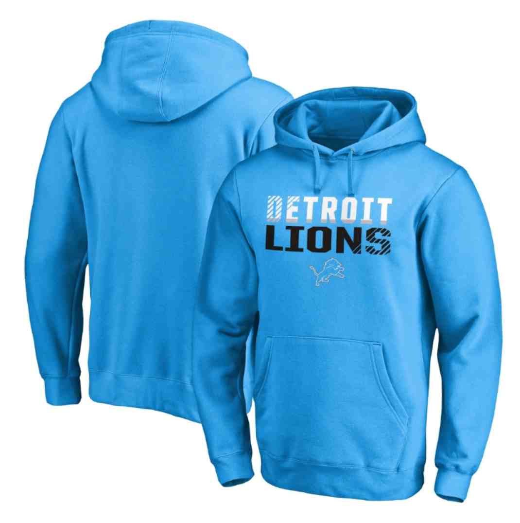 Men's Detroit Lions Anthracite Sideline Circuit Pullover Performance Hoodie