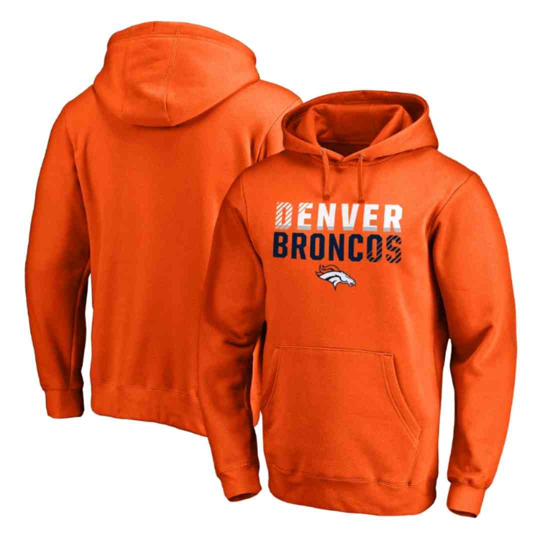 Men's Denver Broncos Sideline Circuit Orange Pullover Hoodie
