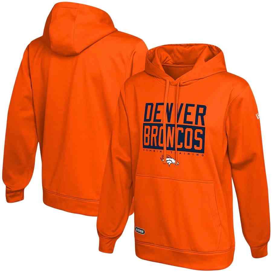Denver Broncos Orange School of Hard Knocks Pullover Hoodie
