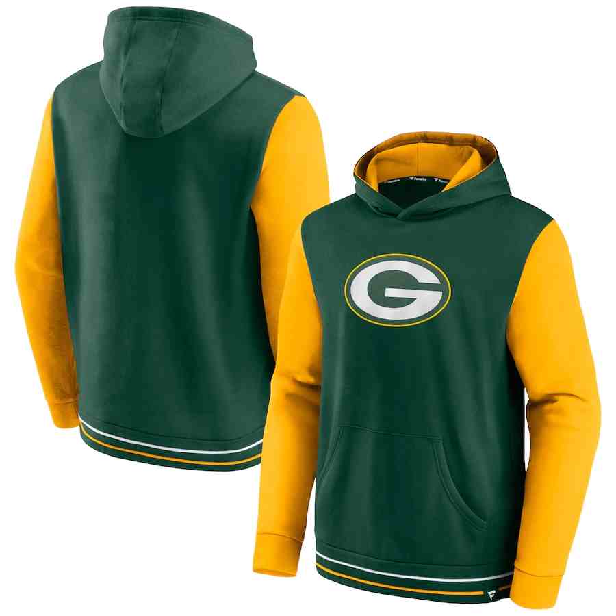 Green Bay Packers Fanatics Branded Block Party Pullover Hoodie - Green&Gold