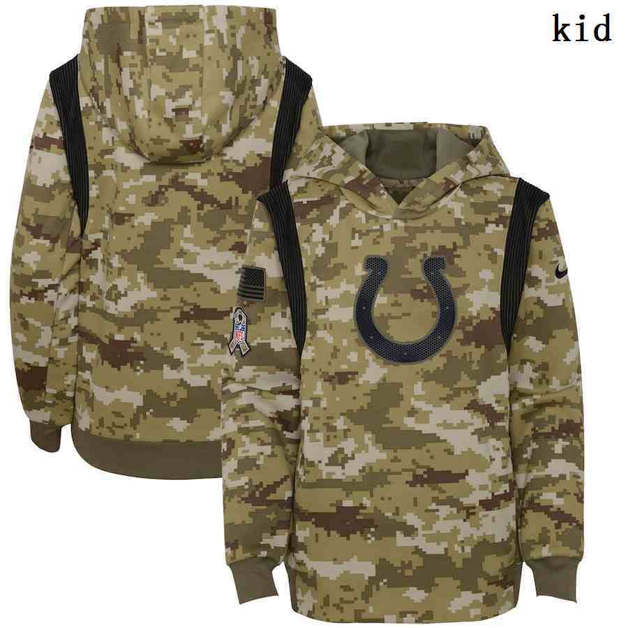 Youth Indianapolis Colts Nike Camo 2021 Salute To Service Therma Performance Pullover Hoodie
