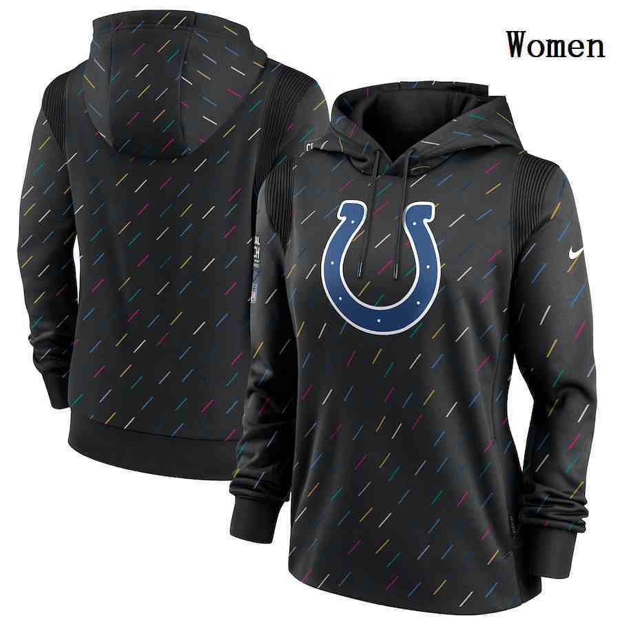 Women's Indianapolis Colts Nike Charcoal 2021 NFL Crucial Catch Therma Pullover Hoodie