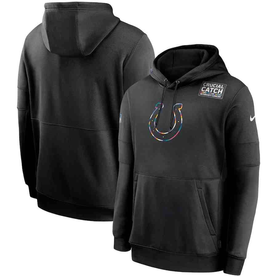 Men's Indianapolis Colts 2020 Nike Crucial Catch Sideline Performance Pullover Hoodie