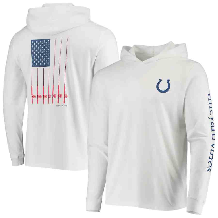Men's Indianapolis Colts White Performance Pullover Hoodie