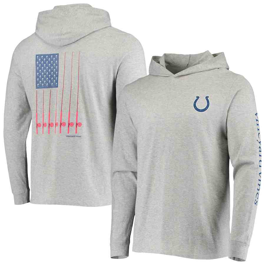 Men's Indianapolis Colts  Grey Performance Pullover Hoodie
