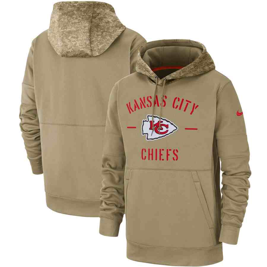 Men's Kansas City Chiefs Nike Camo 2019 Salute To Service Therma Performance Pullover Hoodie