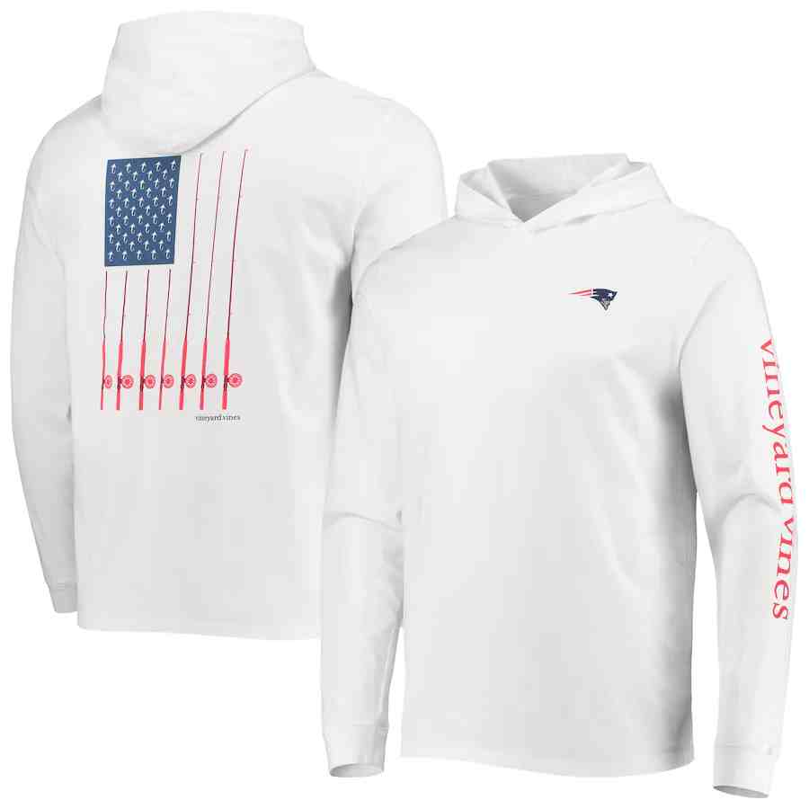 Men's New England Patriots White Performance Pullover Hoodie