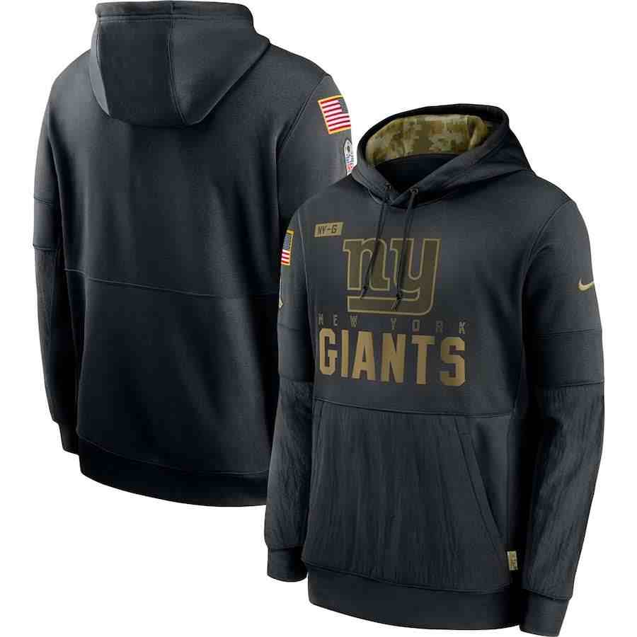 Men's New York Giants Nike Camo 2020 Salute To Service Therma Performance Pullover Hoodie